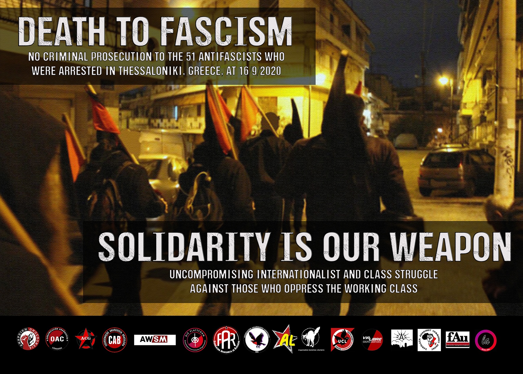 Αλληλεγγύη στους 51 αντιφασίστες/στριες της Θεσσαλονίκης | Διεθνιστική ανακοίνωση